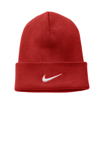 Nike Team Cuffed Beanie - University Red - flat front
