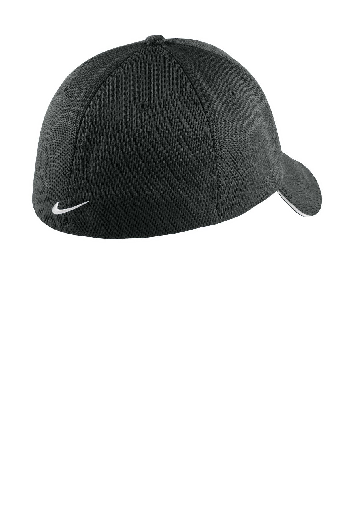 Nike Dri-FIT Stretch Mesh Sandwich Bill Cap - Anthracite/ White - flat back