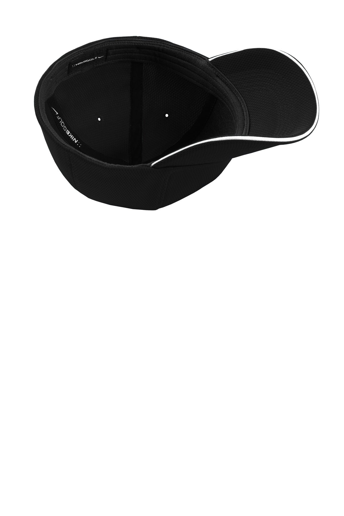 Nike Dri-FIT Stretch Mesh Sandwich Bill Cap - Black/ White - flat front