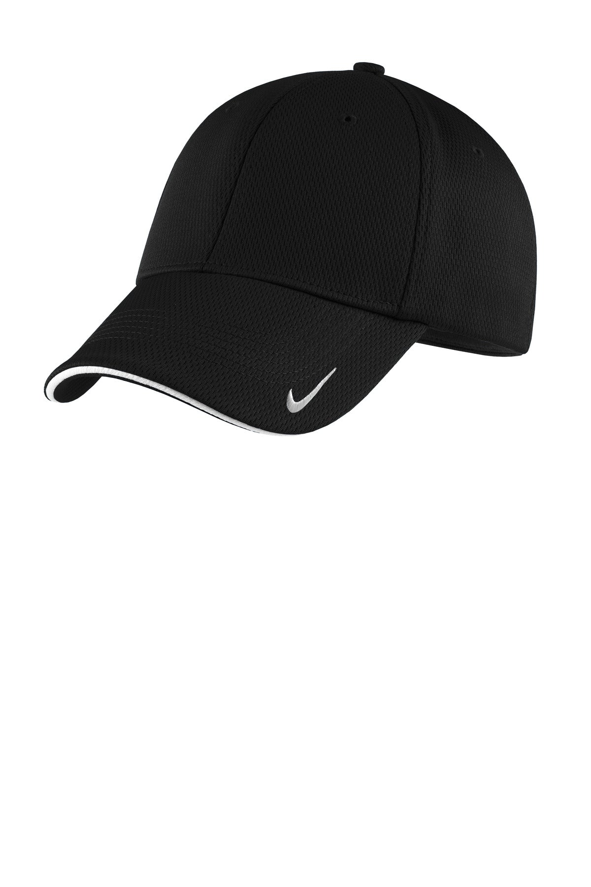 Nike Dri-FIT Stretch Mesh Sandwich Bill Cap - Black/ White - front