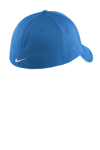 Nike Dri-FIT Stretch Mesh Sandwich Bill Cap - Game Royal/ White - flat back