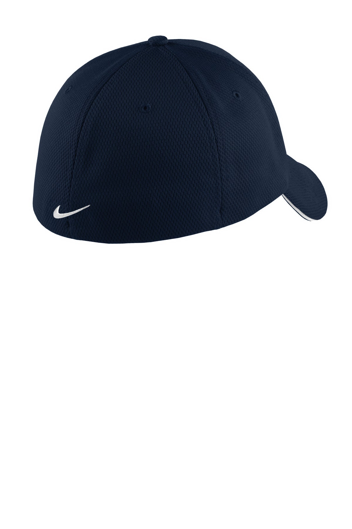 Nike Dri-FIT Stretch Mesh Sandwich Bill Cap - Navy/ White - flat back