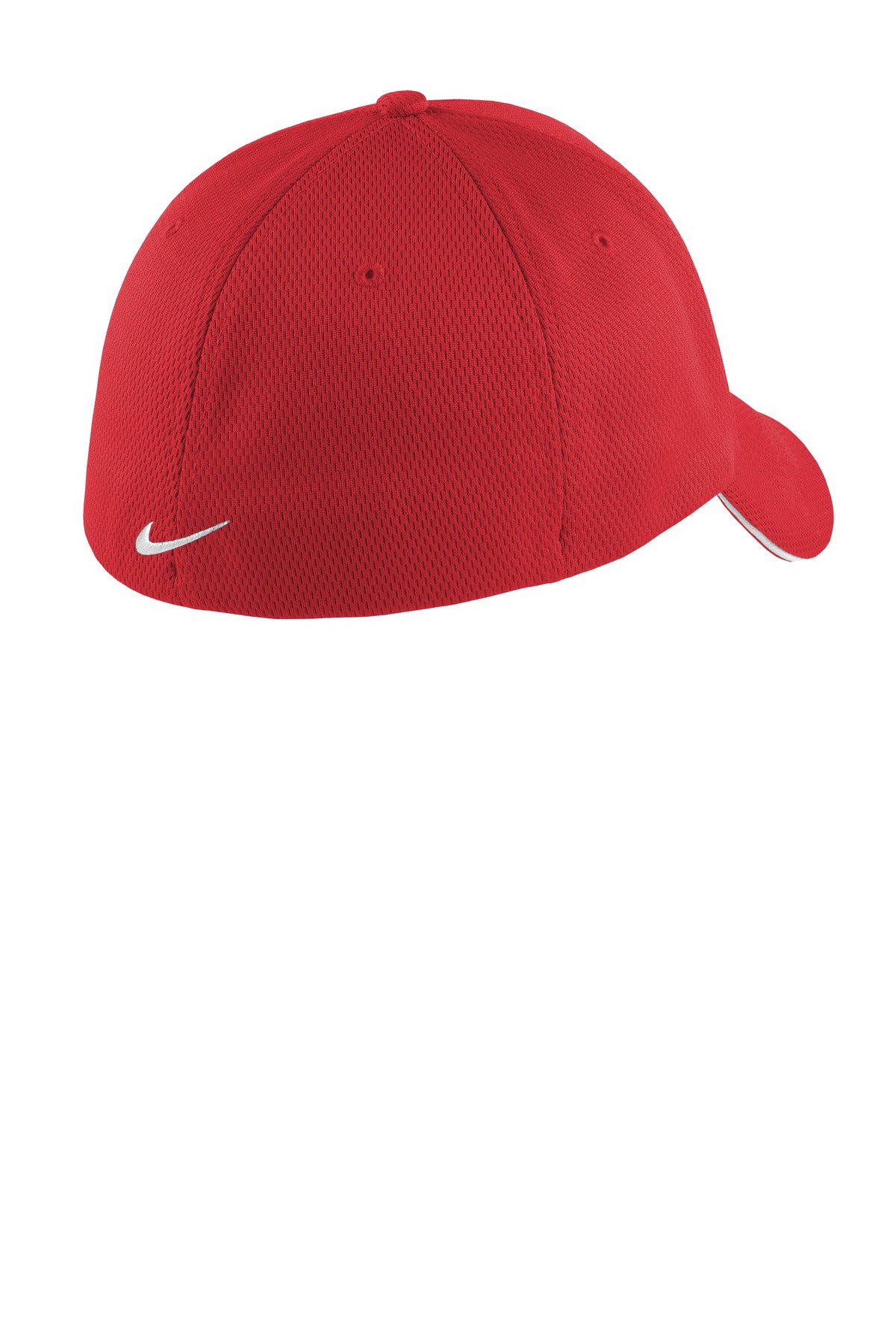 Nike Dri-FIT Stretch Mesh Sandwich Bill Cap - University Red/ White - flat back