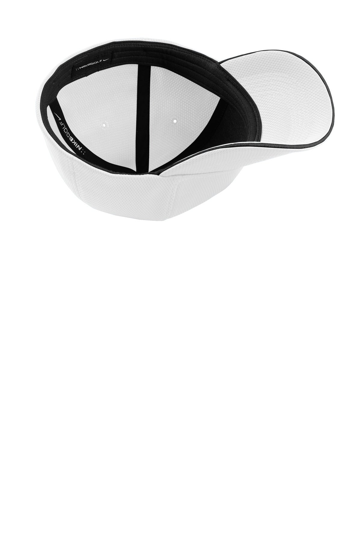 Nike Dri-FIT Stretch Mesh Sandwich Bill Cap - White/ Black - flat front