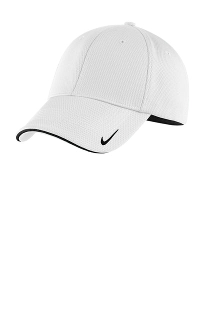 Nike Dri-FIT Stretch Mesh Sandwich Bill Cap - White/ Black - front
