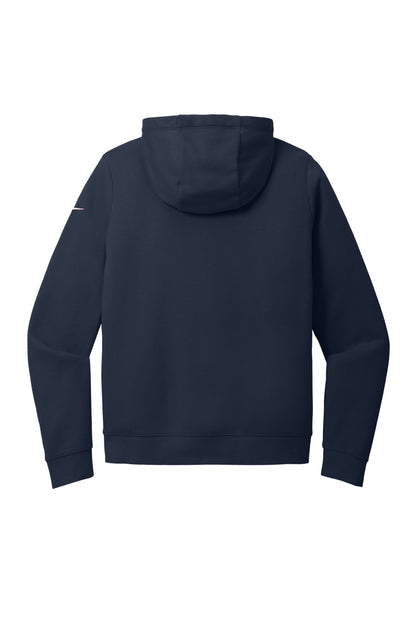 Nike Women's Club Fleece Sleeve Swoosh Full-Zip Hoodie - Midnight Navy - flat back
