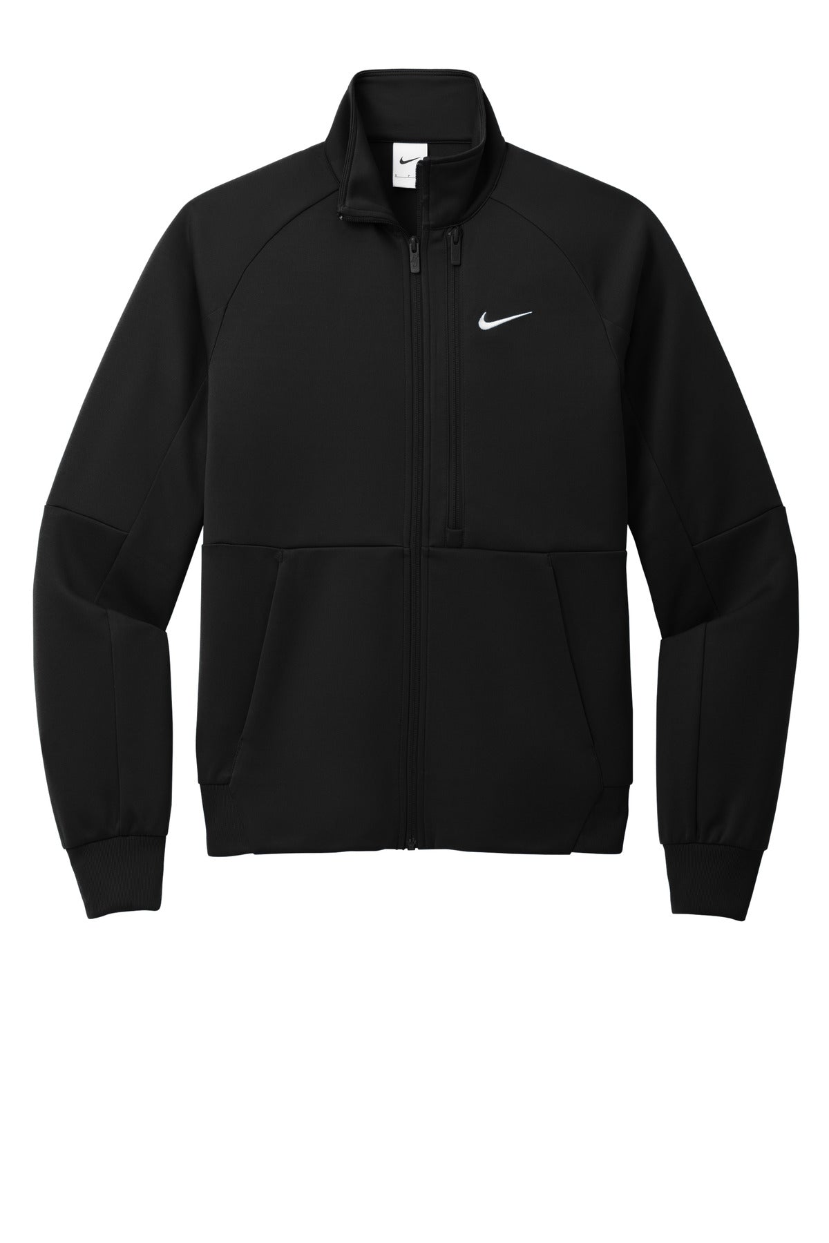 Nike Full-Zip Chest Swoosh Jacket - Black - flat front