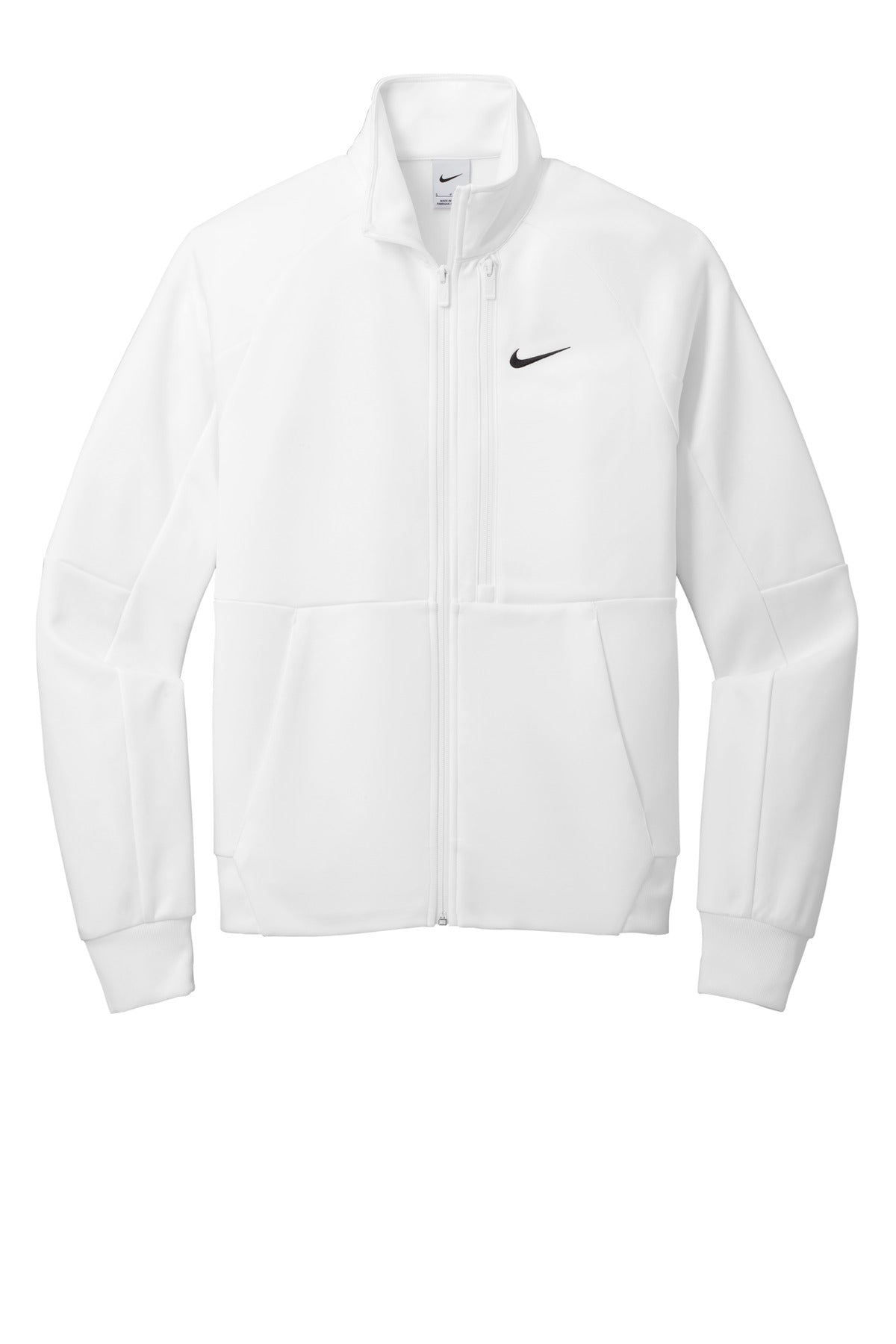 Nike Full-Zip Chest Swoosh Jacket - White - flat front