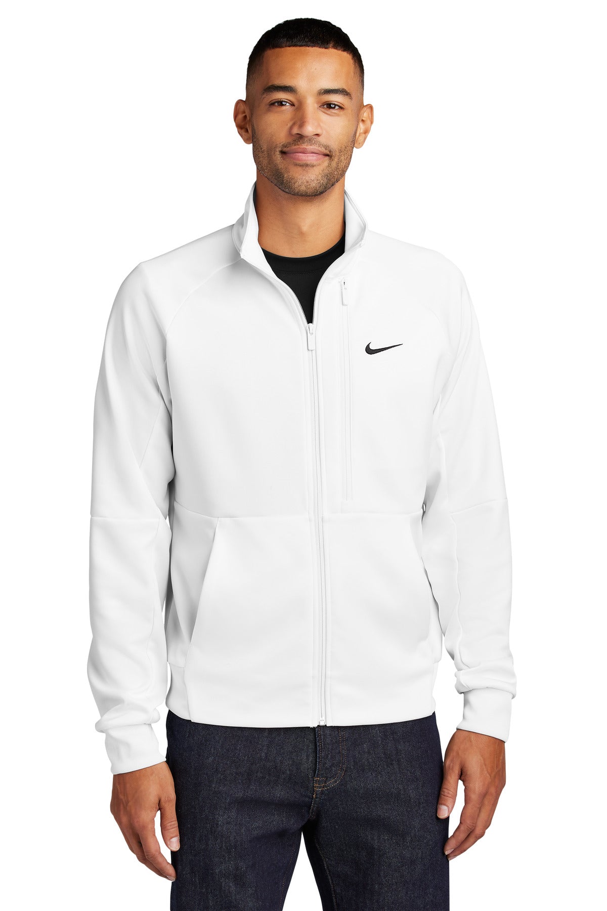 Nike Full-Zip Chest Swoosh Jacket - White - front