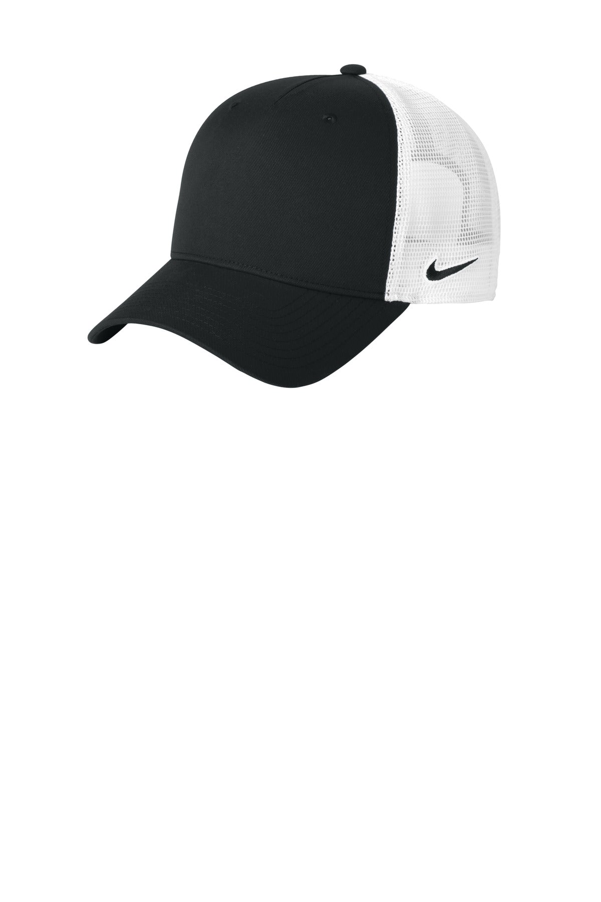Nike Snapback Mesh Trucker Cap - Black/ White - front
