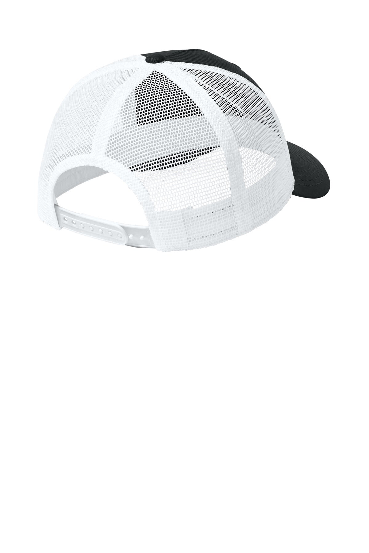 Nike Snapback Mesh Trucker Cap - Black/ White - flat back
