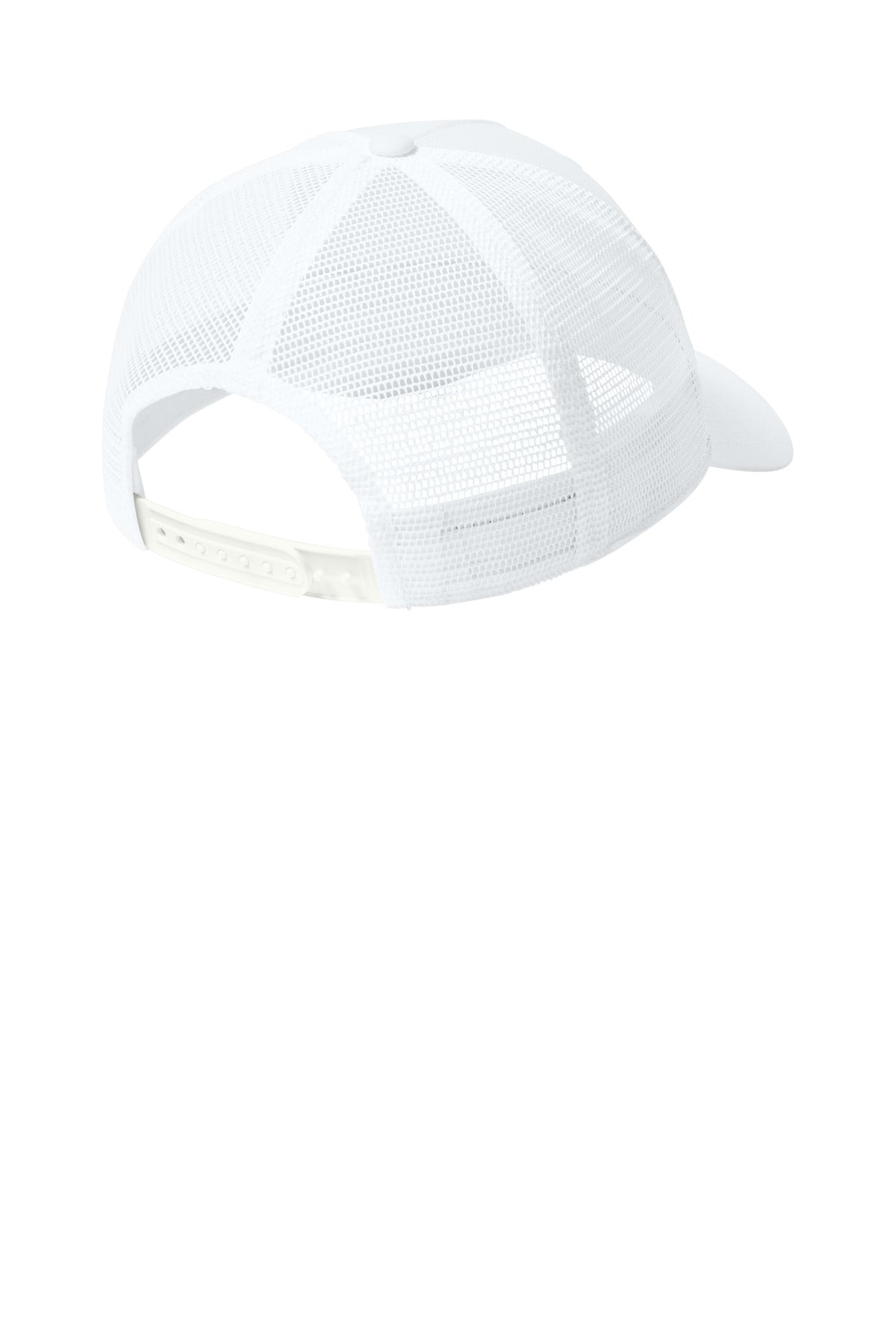 Nike Snapback Mesh Trucker Cap - White/ White - flat back
