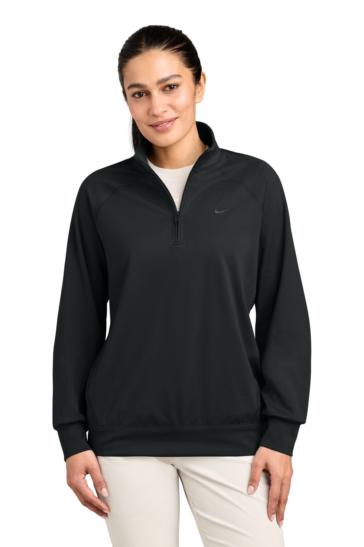 Nike Women's Dri-FIT Primary 1/4-Zip - Black - front