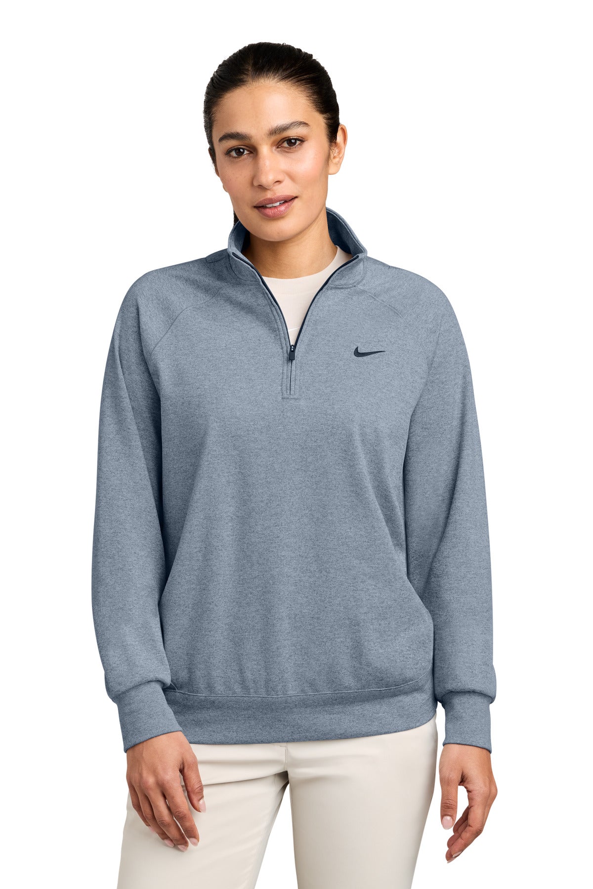 Nike Women's Dri-FIT Primary 1/4-Zip - Navy Heather - front