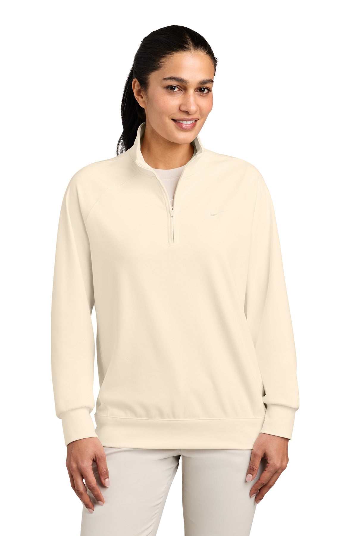 Nike Women's Dri-FIT Primary 1/4-Zip - Pale Ivory - front