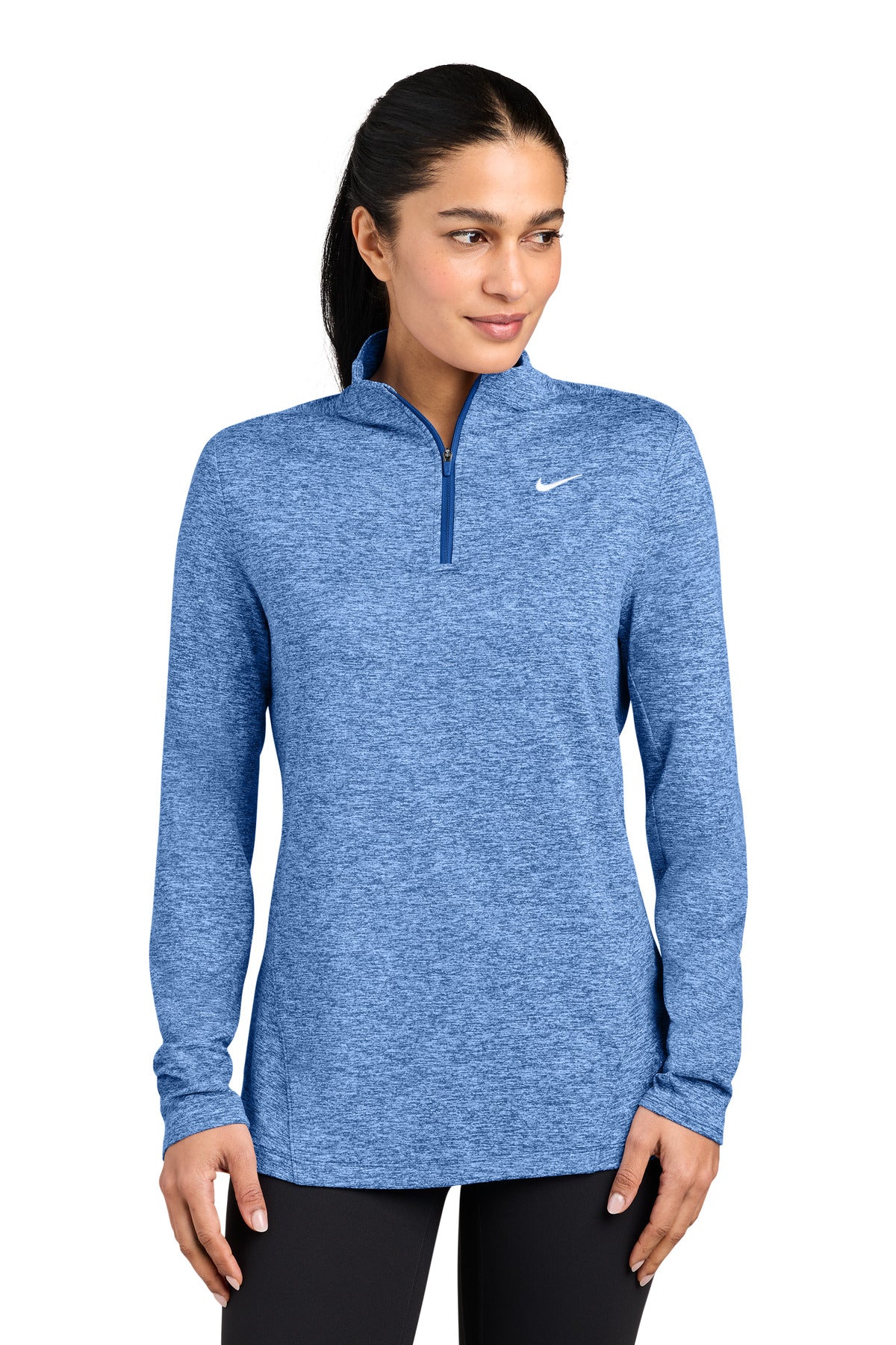 Nike Women's Dri-FIT Stride 1/2-Zip - Royal Heather - front