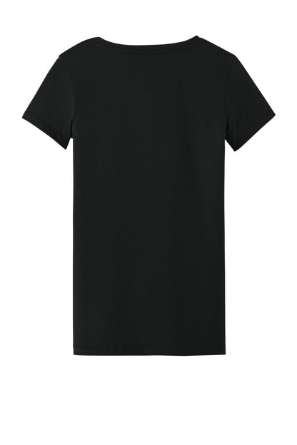 Next Level Apparel Women's Ideal V-Neck Tee - Black - flat back