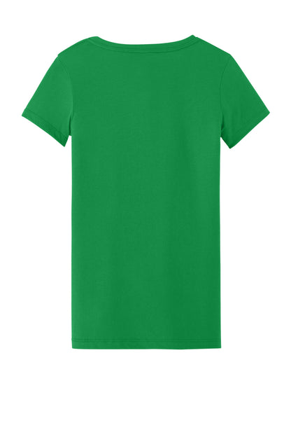 Next Level Apparel Women's Ideal V-Neck Tee - Kelly Green - flat back