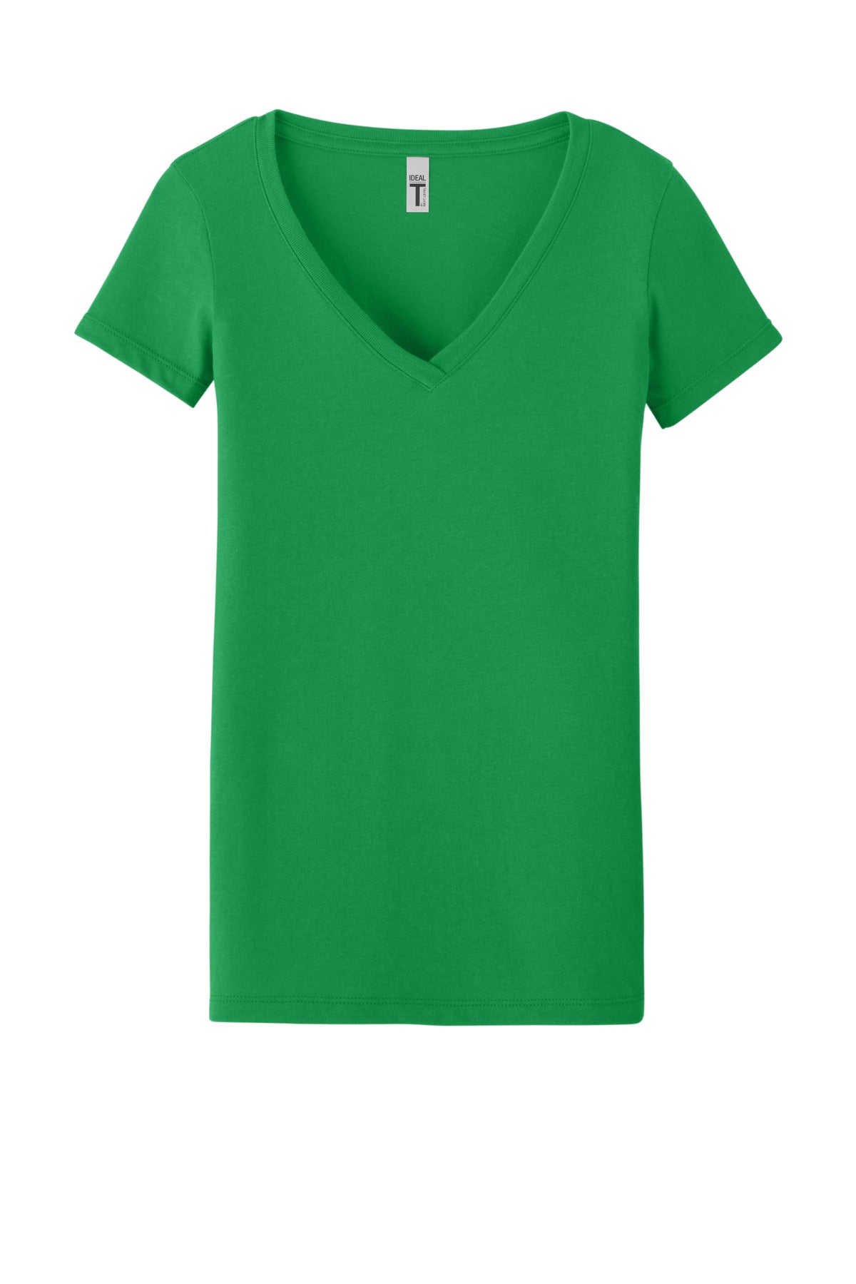 Next Level Apparel Women's Ideal V-Neck Tee - Kelly Green - flat front