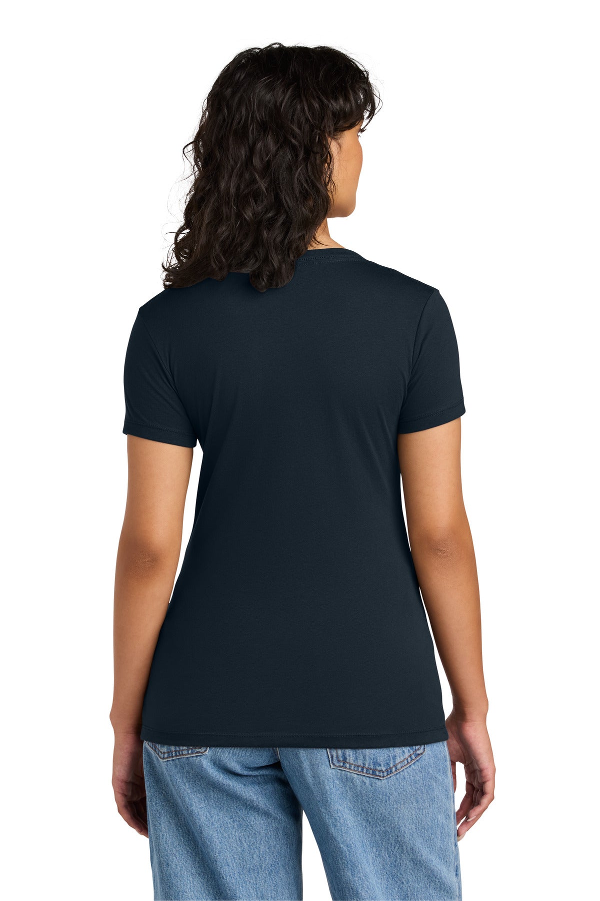Next Level Apparel Women's Ideal V-Neck Tee - Midnight Navy - back