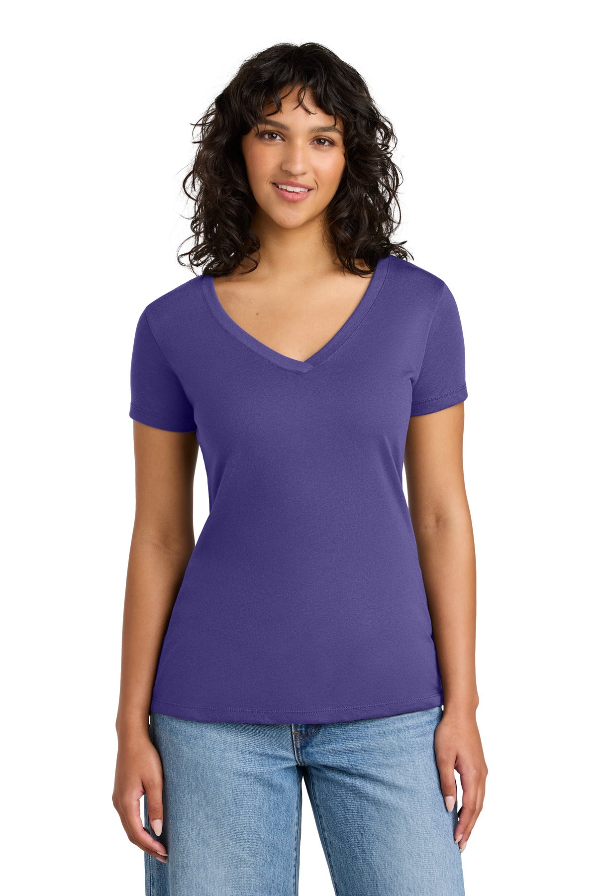Next Level Apparel Women's Ideal V-Neck Tee - Purple Rush - front