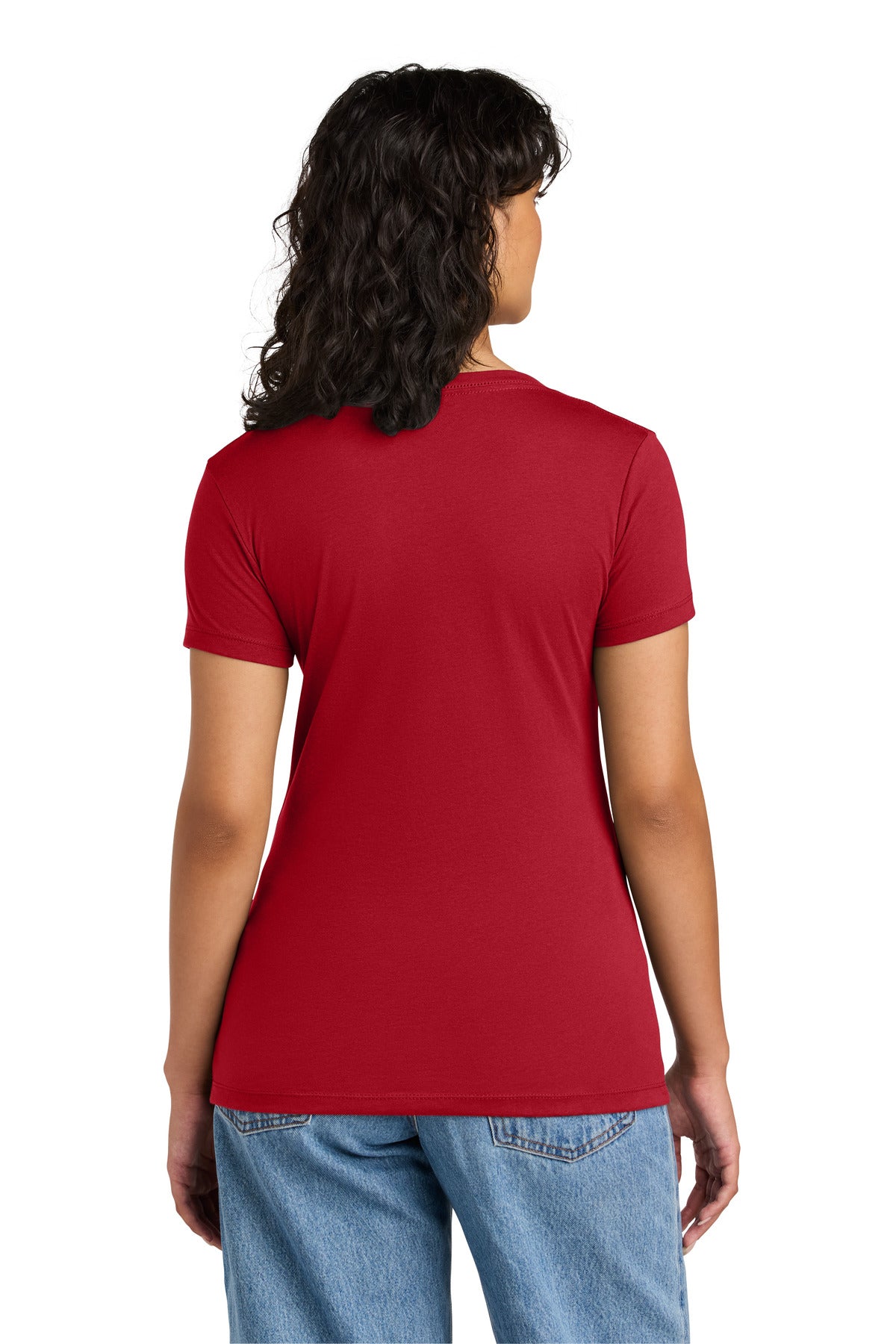 Next Level Apparel Women's Ideal V-Neck Tee - Red - back