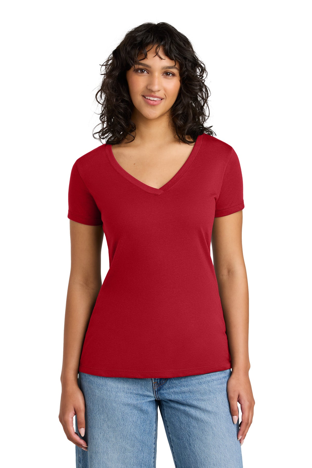 Next Level Apparel Women's Ideal V-Neck Tee - Red - front