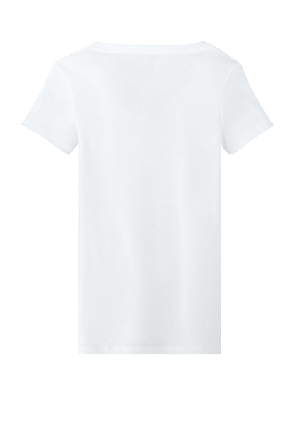 Next Level Apparel Women's Ideal V-Neck Tee - White - flat back