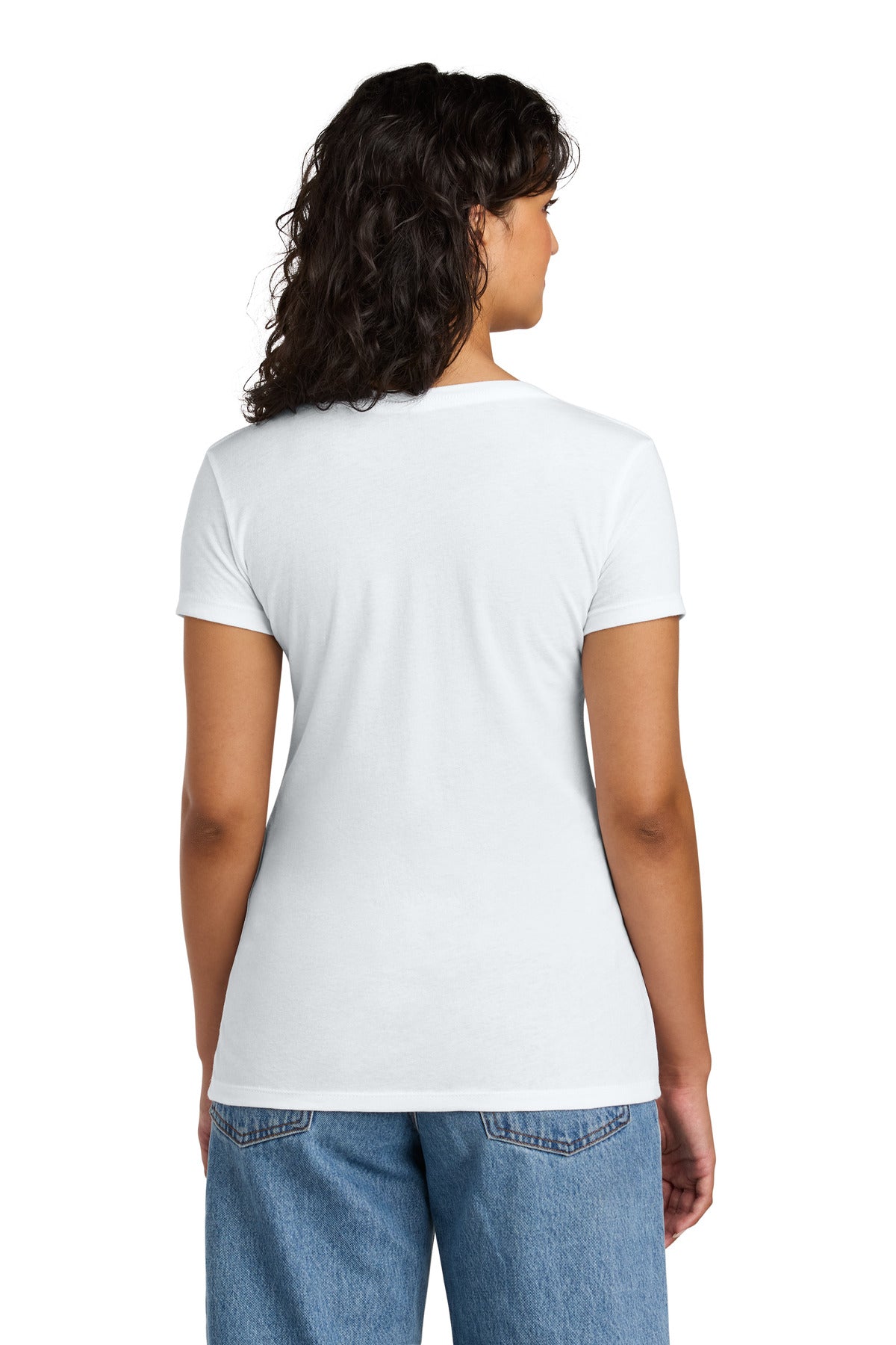 Next Level Apparel Women's Ideal V-Neck Tee - White - back