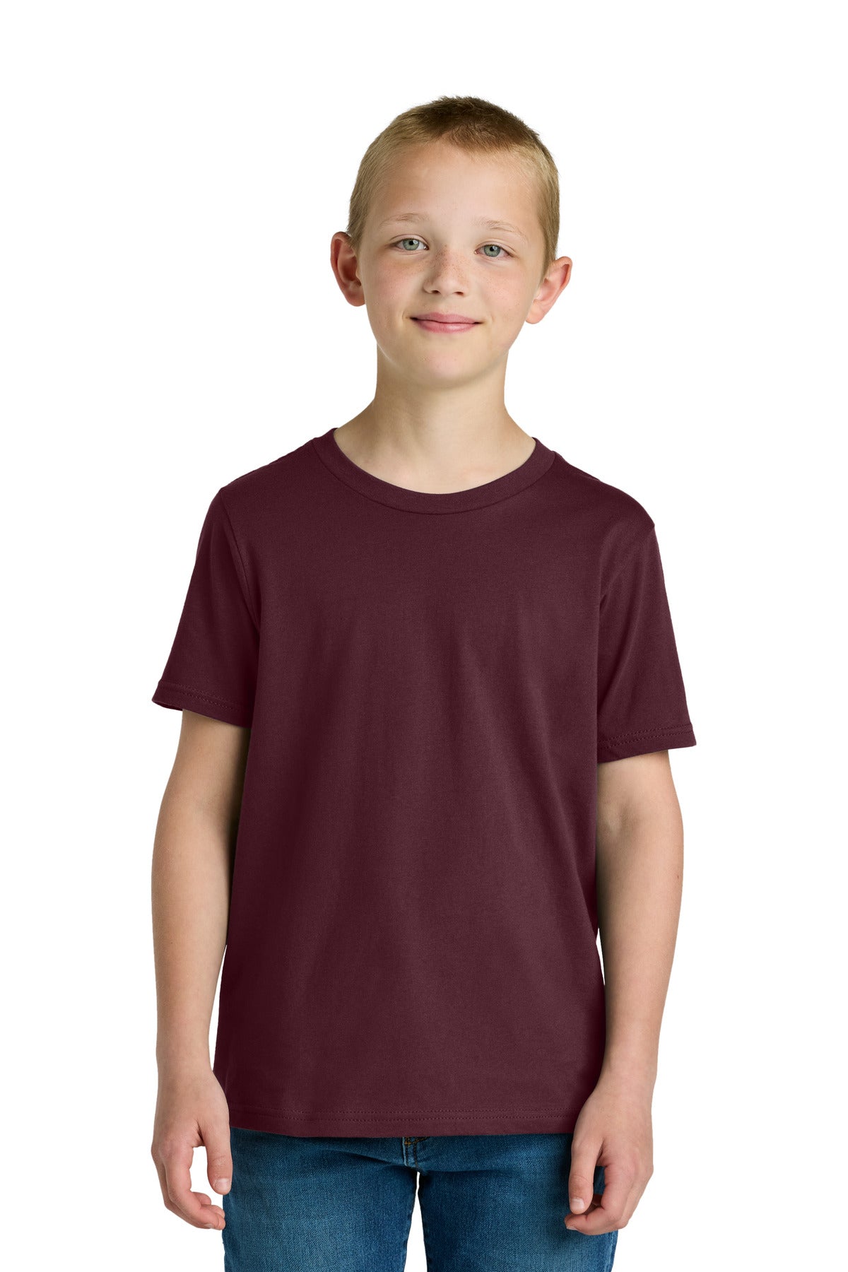 Next Level Apparel Youth Cotton Tee - Maroon - front