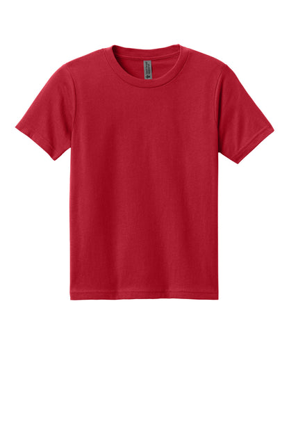 Next Level Apparel Youth Cotton Tee - Red - flat front