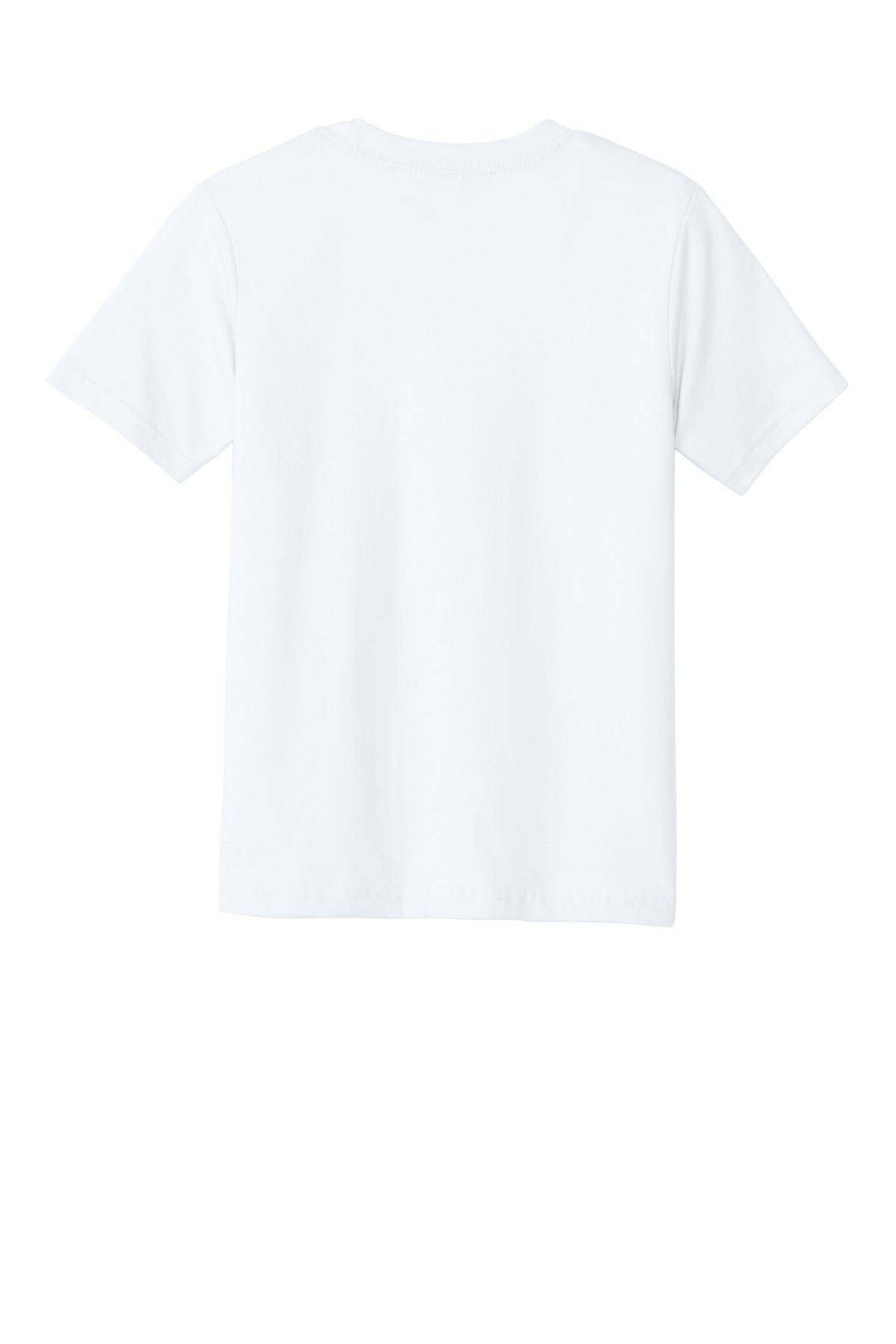 Next Level Apparel Youth Cotton Tee - White - flat back
