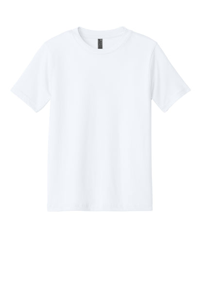 Next Level Apparel Youth Cotton Tee - White - flat front
