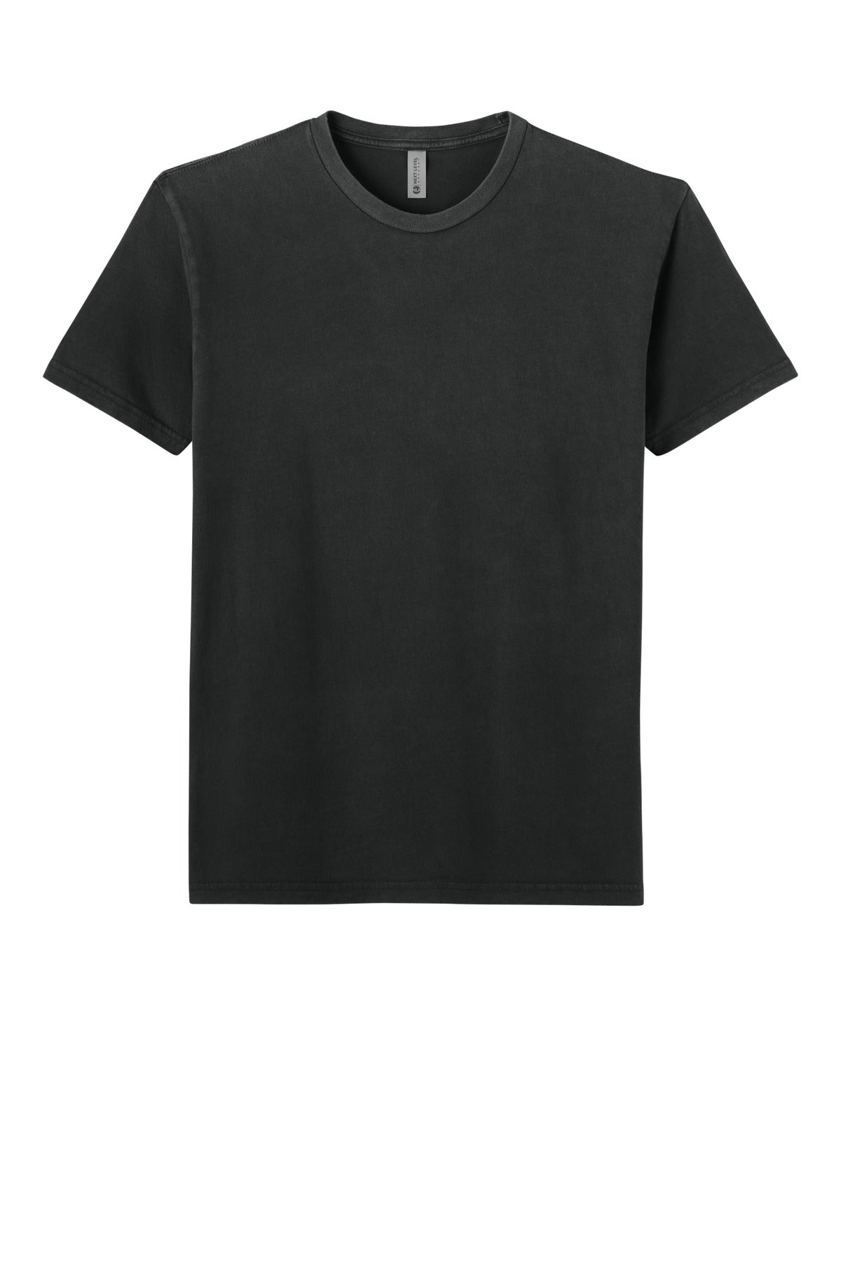 Next Level Apparel Soft Wash Cotton Tee - Washed Black - flat front