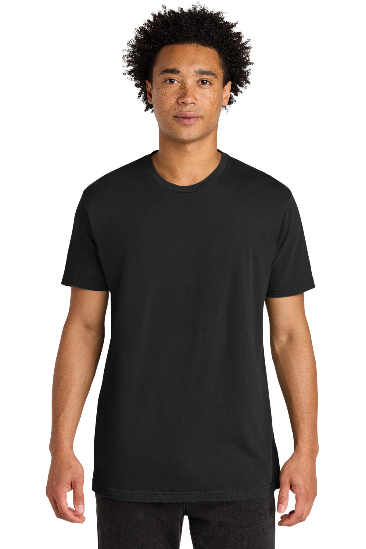 Next Level Apparel Soft Wash Cotton Tee - Washed Black - front