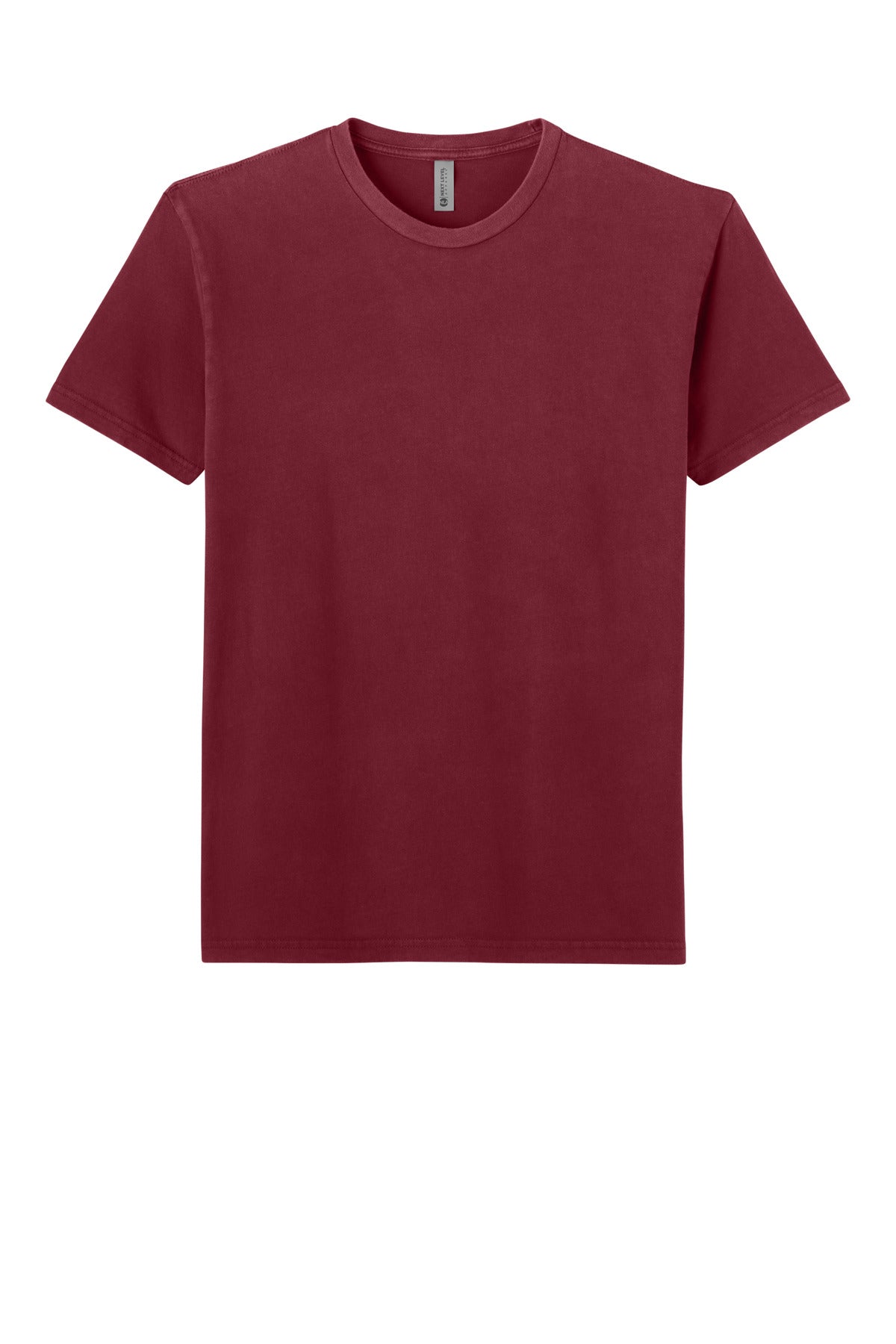 Next Level Apparel Soft Wash Cotton Tee - Washed Cardinal - flat front