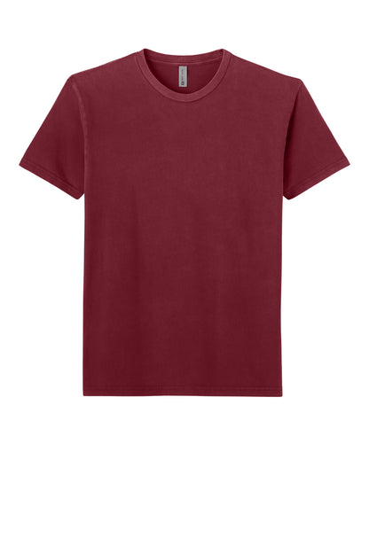 Next Level Apparel Soft Wash Cotton Tee - Washed Cardinal - flat front