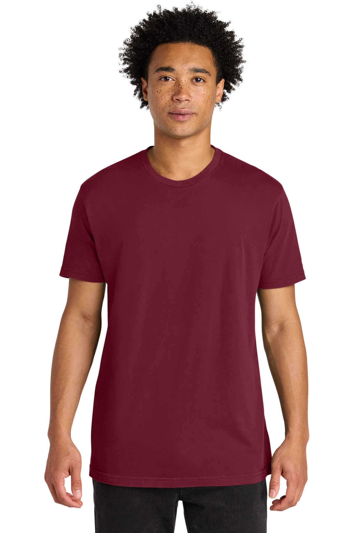 Next Level Apparel Soft Wash Cotton Tee - Washed Cardinal - front