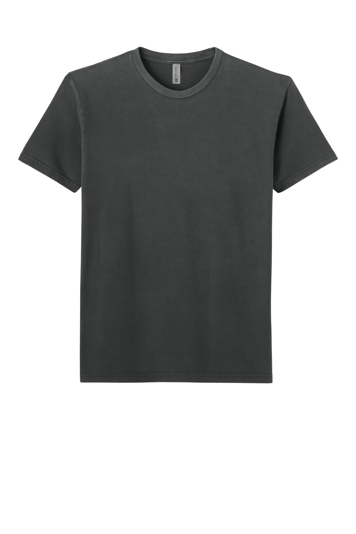 Next Level Apparel Soft Wash Cotton Tee - Washed Graphite Black - flat front