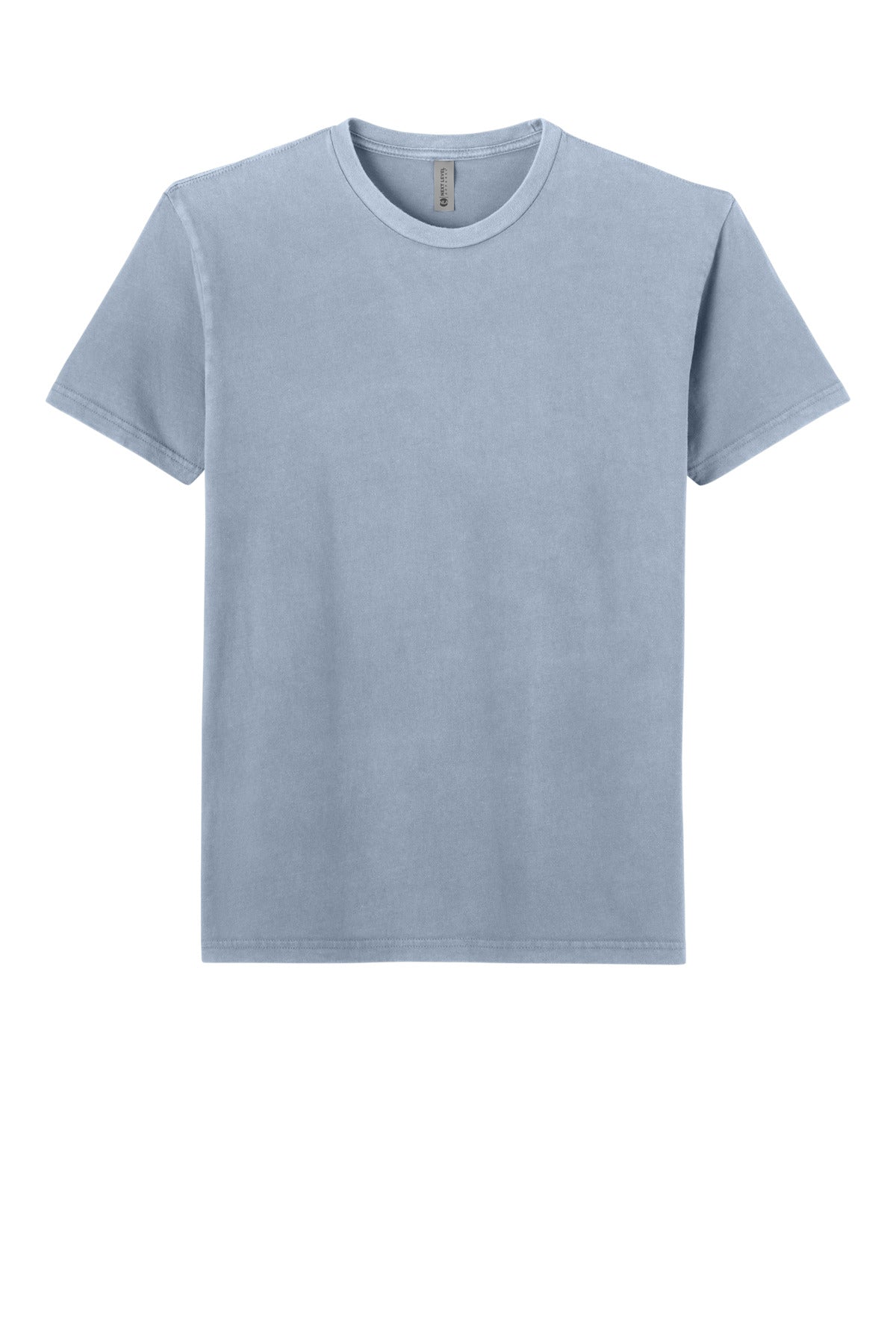 Next Level Apparel Soft Wash Cotton Tee - Washed Stonewash Denim - flat front