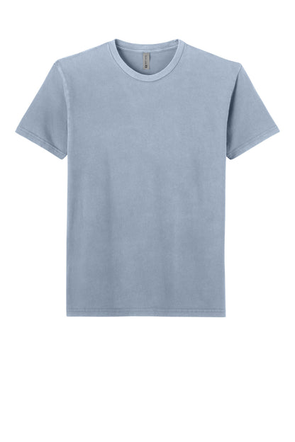 Next Level Apparel Soft Wash Cotton Tee - Washed Stonewash Denim - flat front