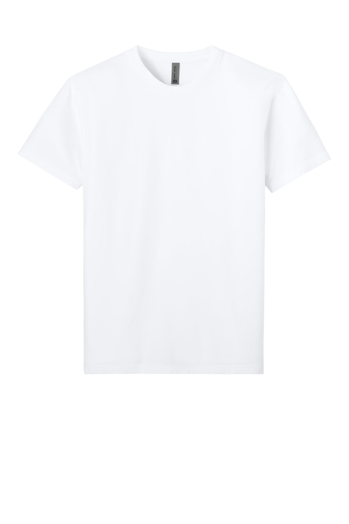 Next Level Apparel Soft Wash Cotton Tee - Washed White - flat front