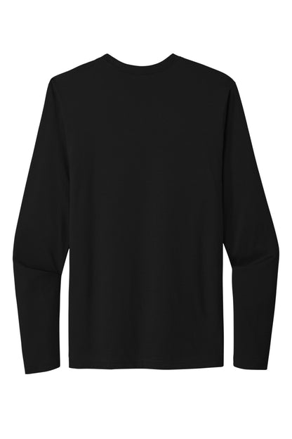 Next Level Apparel Cotton Long Sleeve Tee - Black - flat back