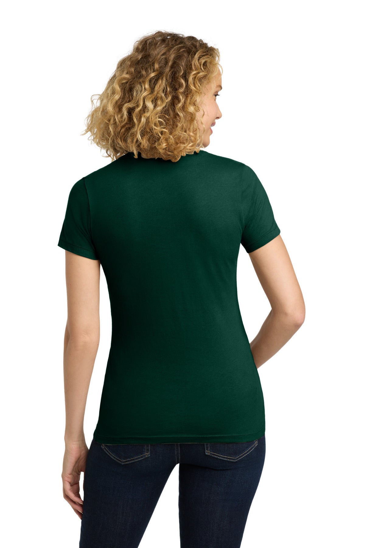 Next Level Apparel Women's Cotton Tee - Forest Green - back