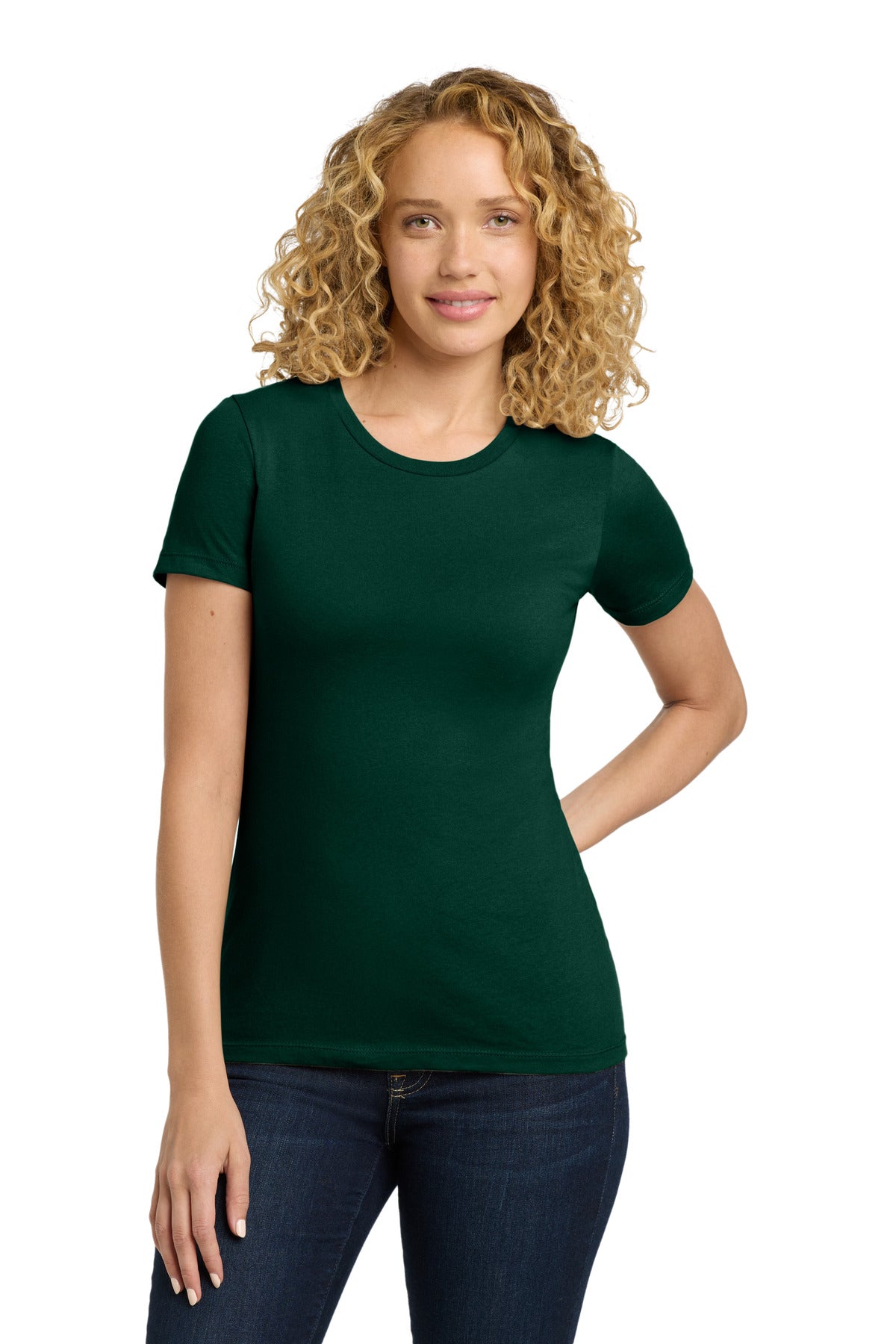 Next Level Apparel Women's Cotton Tee - Forest Green - front