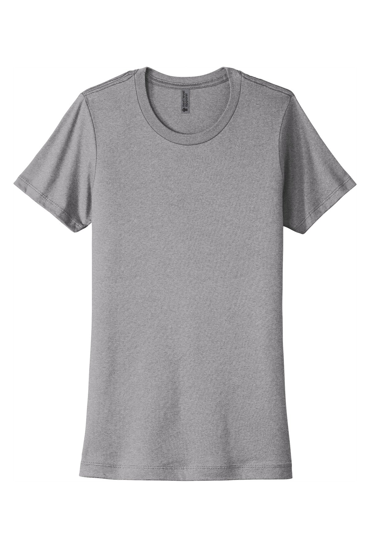 Next Level Apparel Women's Cotton Tee - Heather Gray - flat front