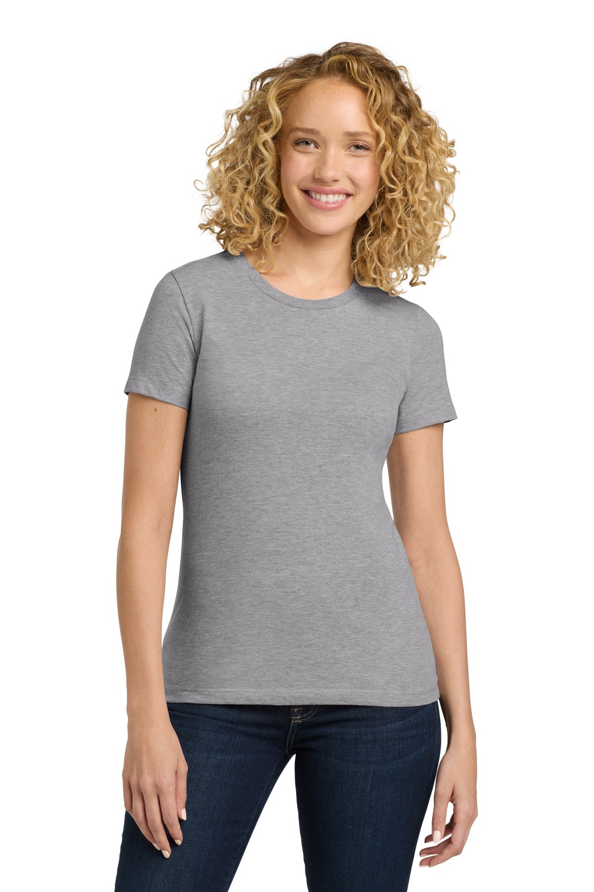 Next Level Apparel Women's Cotton Tee - Heather Gray - front