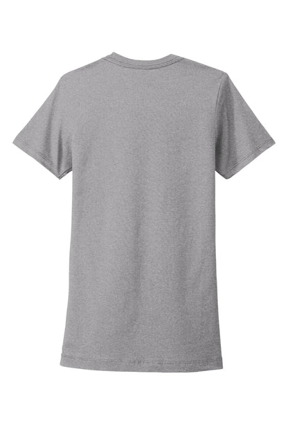 Next Level Apparel Women's Cotton Tee - Heather Gray - flat back