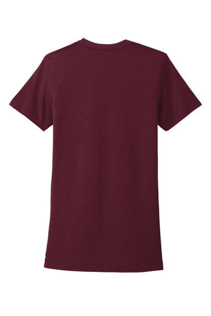 Next Level Apparel Women's Cotton Tee - Maroon - flat back