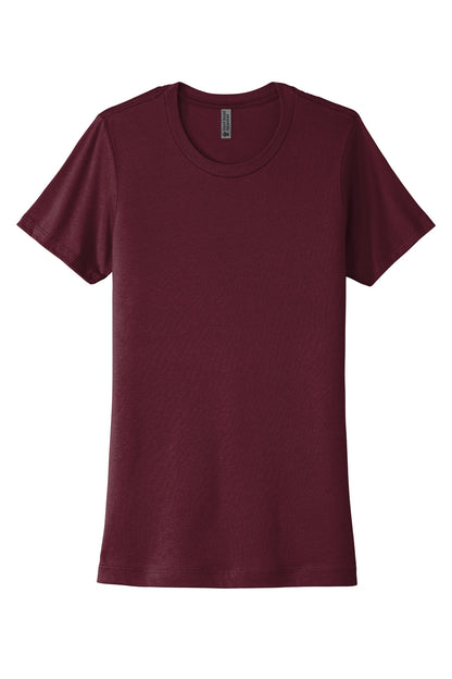 Next Level Apparel Women's Cotton Tee - Maroon - flat front